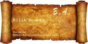 Bilik Aranka névjegykártya